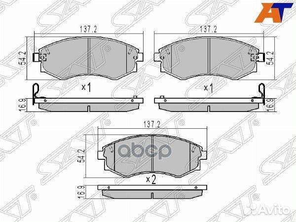 Колодки тормозные перед hyundai sonata