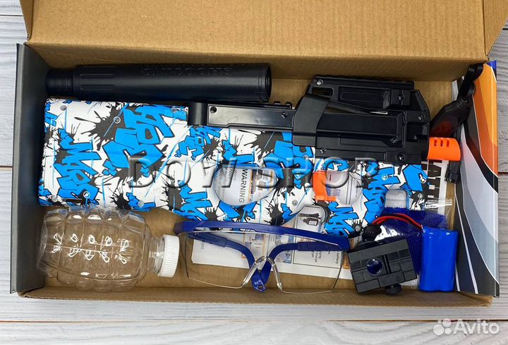 Детский автомат P90 orbeez Синий