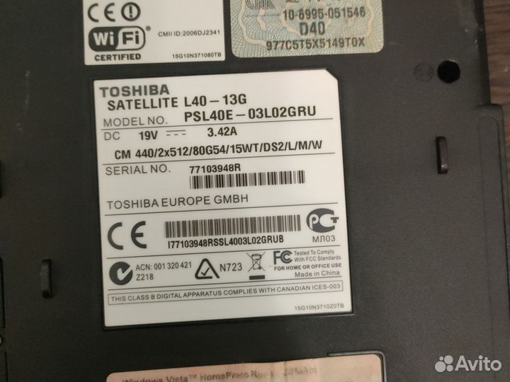 Ноутбук Toshiba Satellite L40-13G