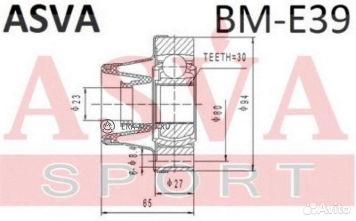 Asva BM-E39 ШРУС карданный 30х80
