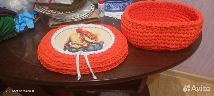 Шкатулка из трикотажа