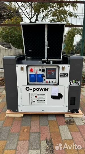 Дизельный генератор 10 kW G-power однофазный