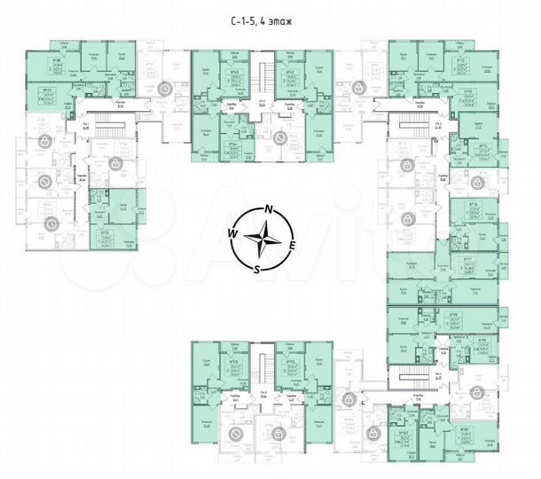 1-к. квартира, 45,4 м², 4/4 эт.