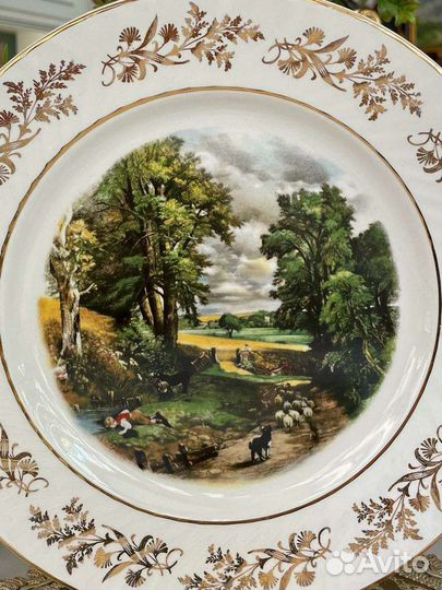 Тарелка, рисунок пейзаж Barrats of Staffordshire