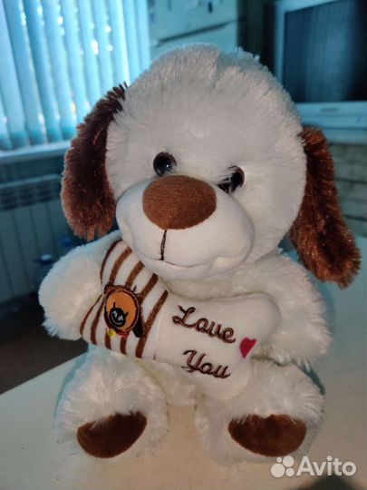 Плюшевая собака мягкая игрушка в отл состоянии