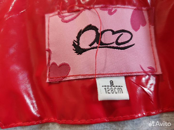 Плащ для девочки 128 красный