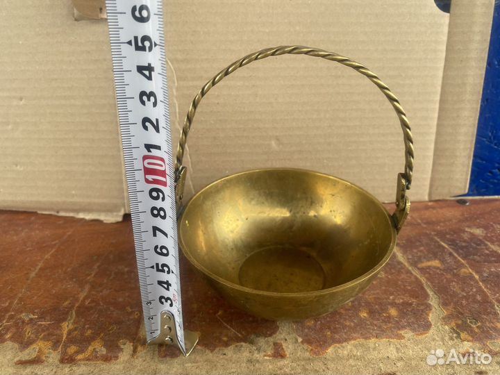 Ваза маленькая бронза латунь Индия