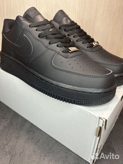 Кроссовки nike air force 1 low black мужские