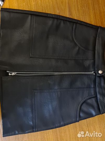 Кожаная юбка эко кожа