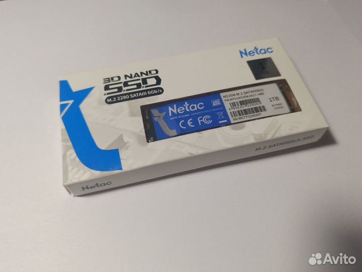 SSD накопитель m2 SATA 3 - Netac 3D Nano (6 Gb/s)