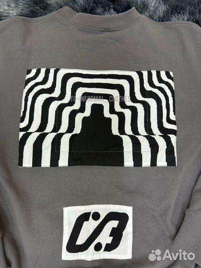 Серый свитшот Cav Empt оверсайз 100 хлопок