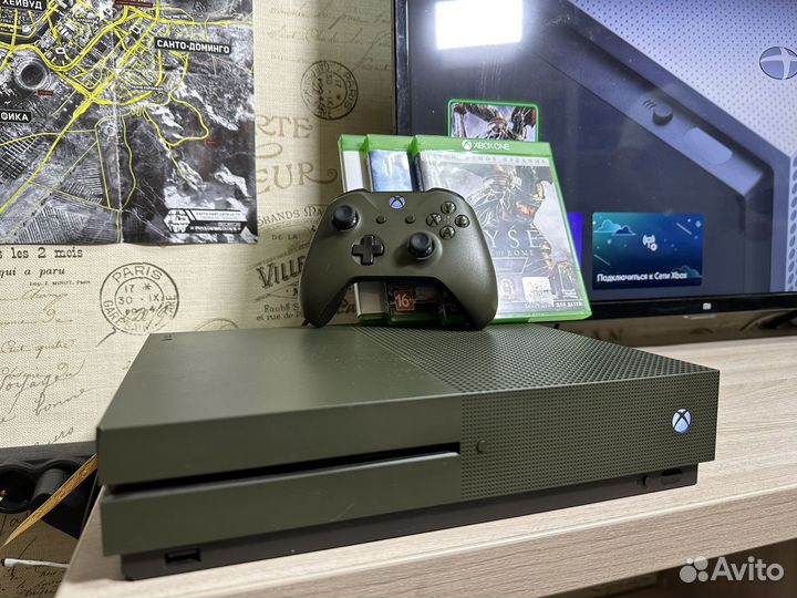 Xbox One S 1TB + куча игр, гарантия