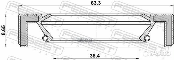 Сальник привода 40x63x9 95GAS-40630909C Febest