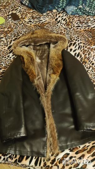 Кожаная дубленка мужская 56 размера