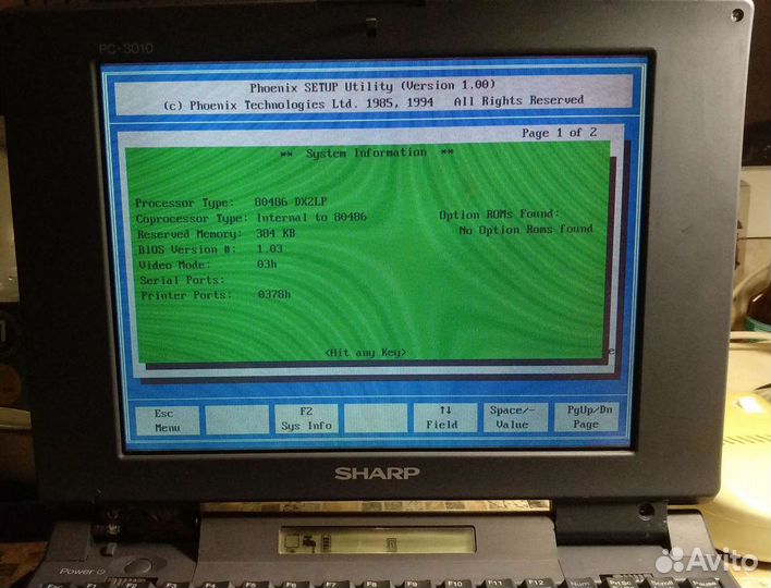 Раритет Sharp PC-3010 486dx2