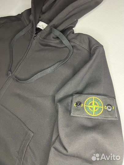 Зип худи stone island черная