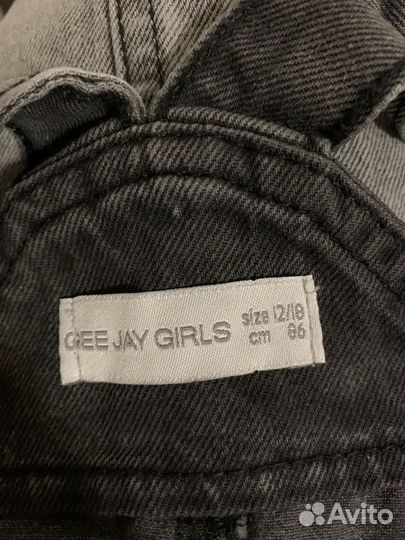 Джинсовый сарафан на девочку 86