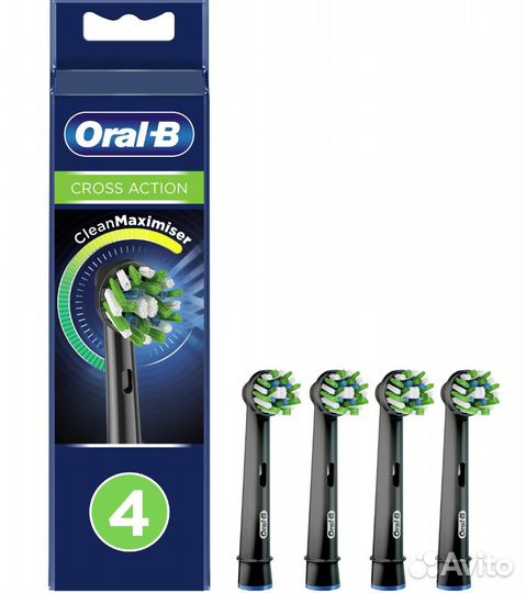 Набор насадок Oral-B Cross Action CleanMaximiser 4