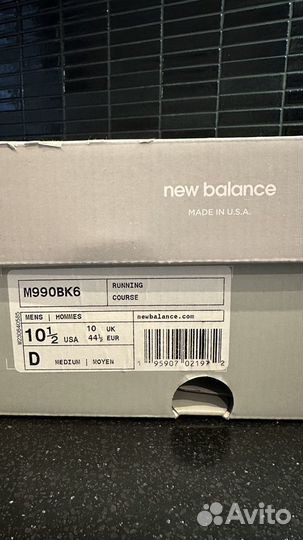 Кроссовки новые, оригинал - New Balance 990BK056