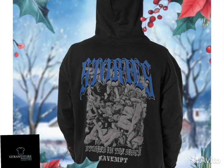 Черное зип худи cavempt лучшее качесто