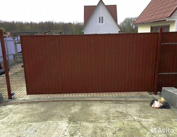 Откатные ворота со склада