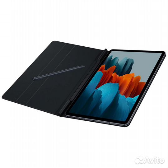 Оригинал Чехлы Samsung Tab S7 / S8 (Серый, Чёрный)