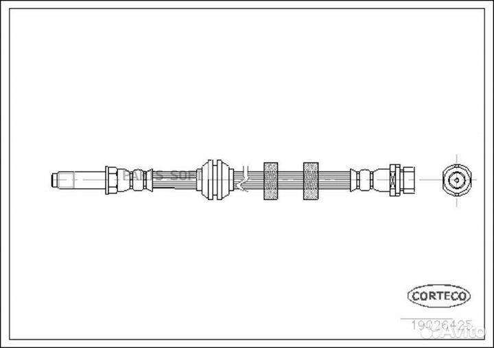 Corteco 19026425 Шланг тормозной ford: cougar 2.0