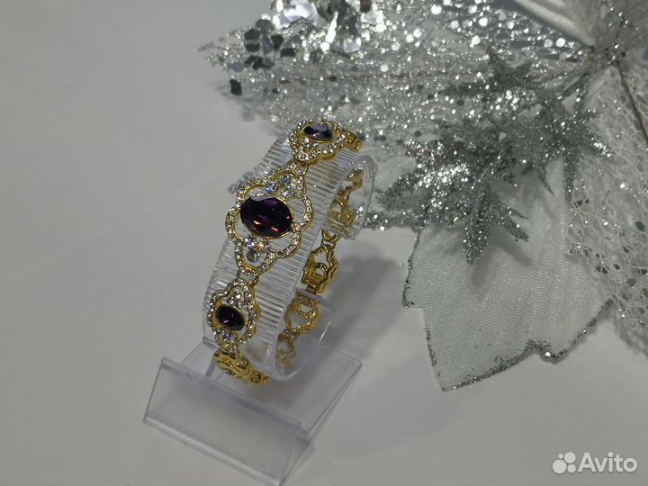 Браслет на руку женский бижутерия со стразами