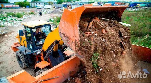 Аренда погрузчик + самосвалы вывоз мусора, слом