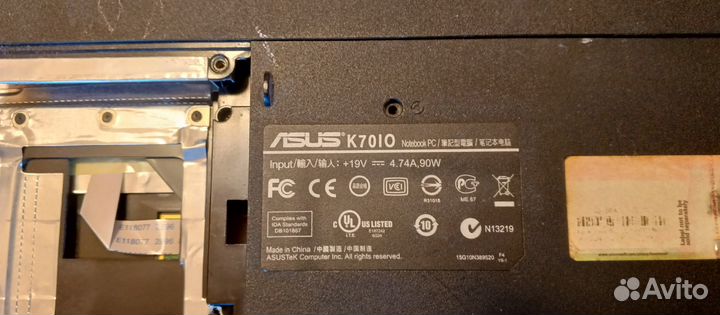 Ноутбук asus K70IO