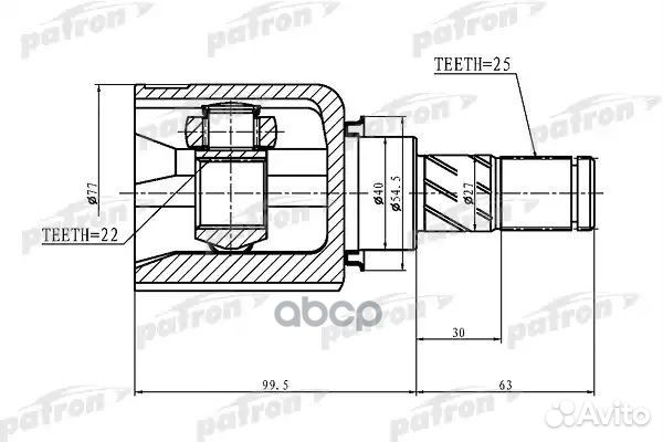 ШРУС nissan almera 1.5 00 нар