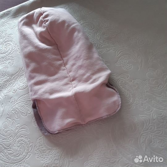 Шапка шлем для девочки 52 54 зима