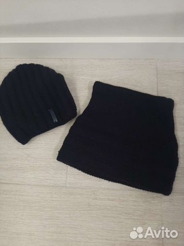 Теплый шарф+ шапка комплект