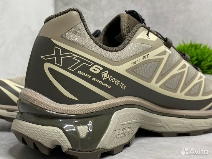 Кроссовки Salomon xt 6 gore tex термо бежевые