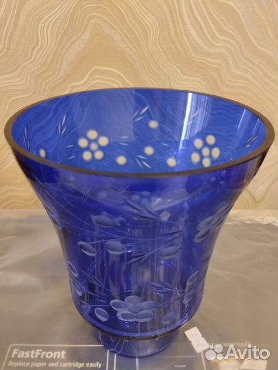 Ваза для цветов цветное стекло СССР