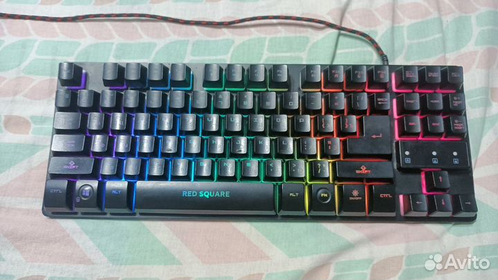 Клавиатура rgb red square