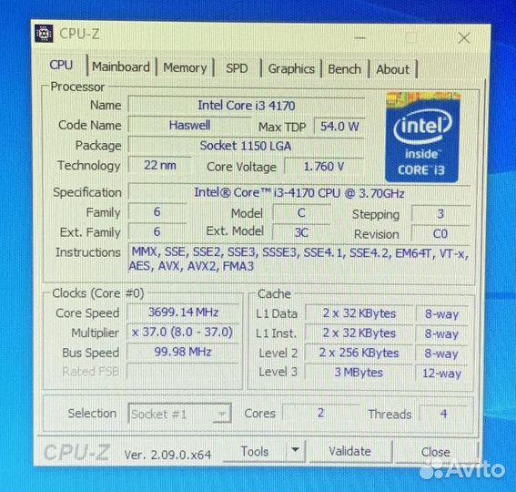 Процессор Intel Core i3-4170 3.7GHz