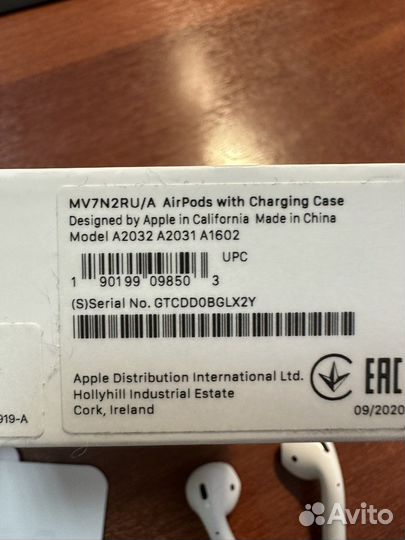 Наушники apple airpods 2