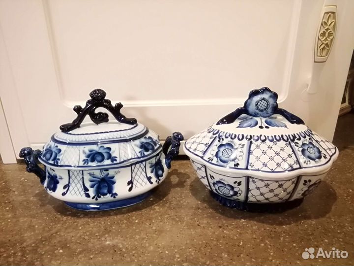 Фарфоровая посуда гжель СССР