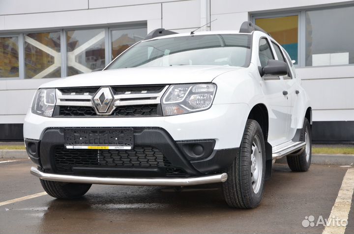Защита переднего бампера Renault Duster радиус