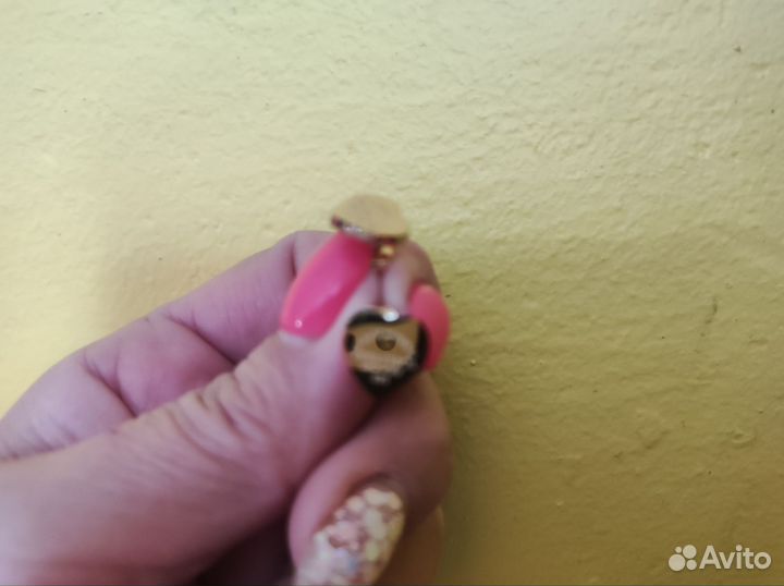 Серьги гвоздики -сердечко