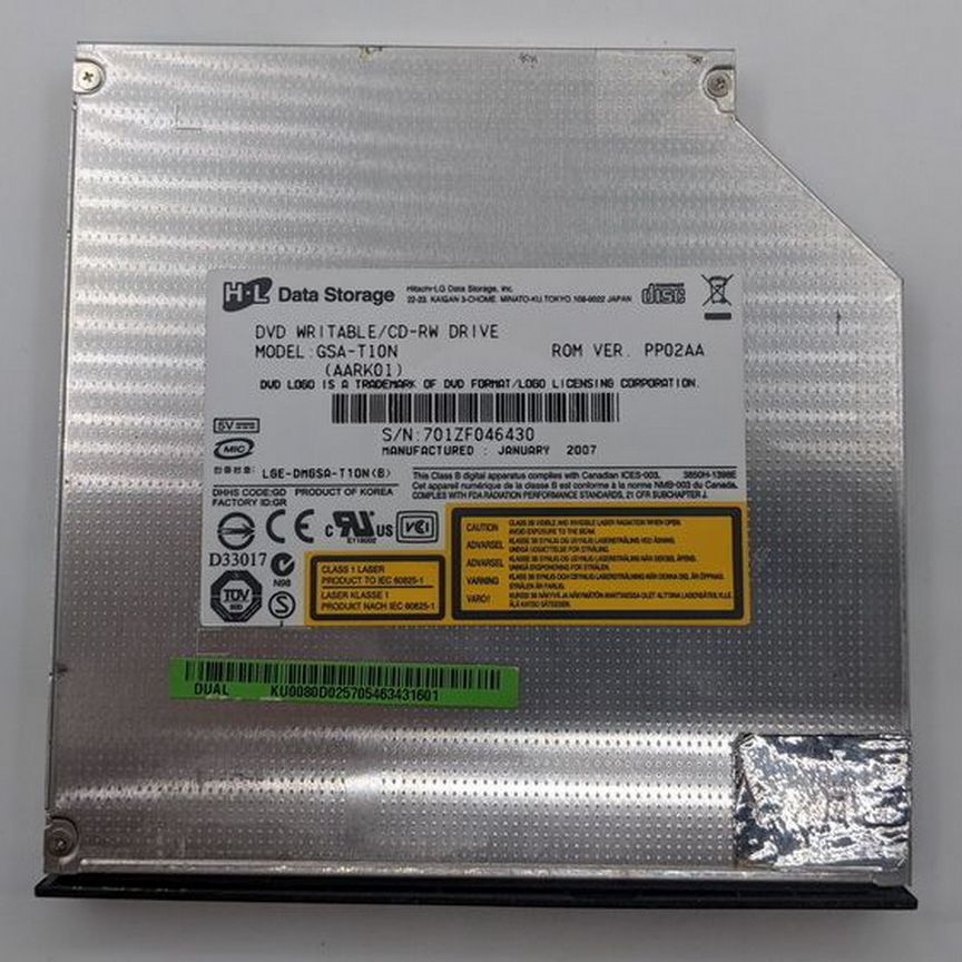[GSA-T10N] Привод Dvd-Rw Gsa-T10n, Aark01, Acer Aspire 3693wl