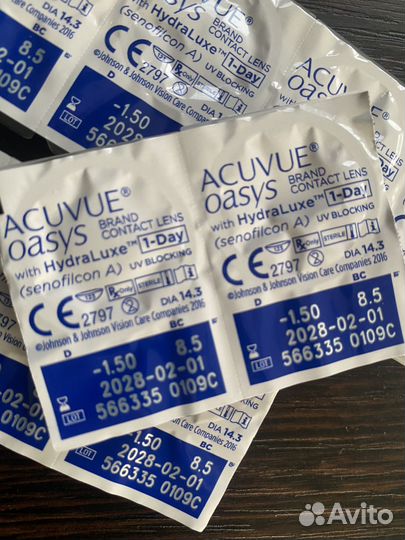 Линзы acuvue oasys -1,5