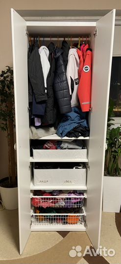 Шкаф IKEA белый распашной бу