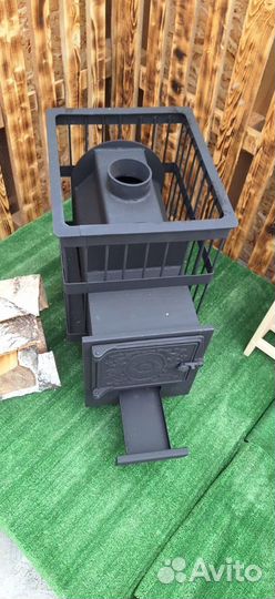 Банная печь Фермер Ч квадратная сетка