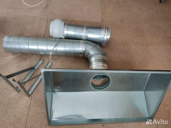 Зонт вытяжной 200см ширина из нержавейки