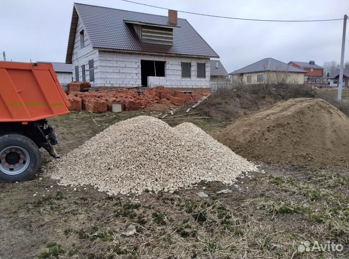 Щебень,Песок