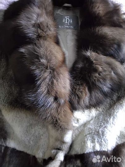 Шуба норковая с соболем