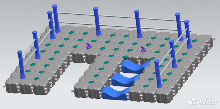 Понтон модульный пластиковый