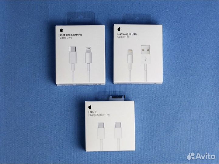Кабель для зарядки iPhone Lighting/Type-C/USB-A